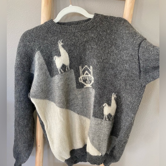 Vintage Wool Llama Sweater - Picture 2 of 3
